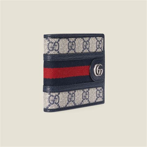 cartera gucci azul|Gucci Cartera de doble pliegue Ophidia.